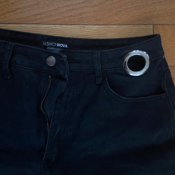 Skinny Ripped Black Jeans - Picture 3 of 3